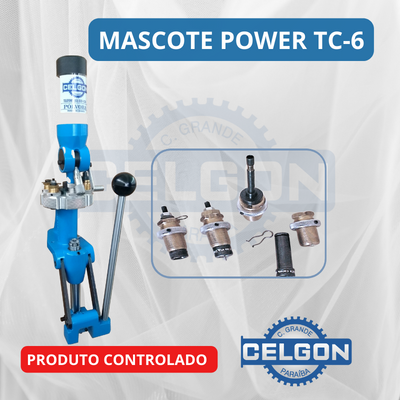 Prensa de Recarga MASCOTE POWER TC-6 com Calibre .38 sem Abridor