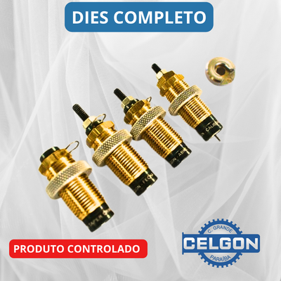 DIES p/MASCOTE  c/Calibra, Abre, Fecha, Taper-grimp e Shell-Holder (KIT DIES COMPLETO)